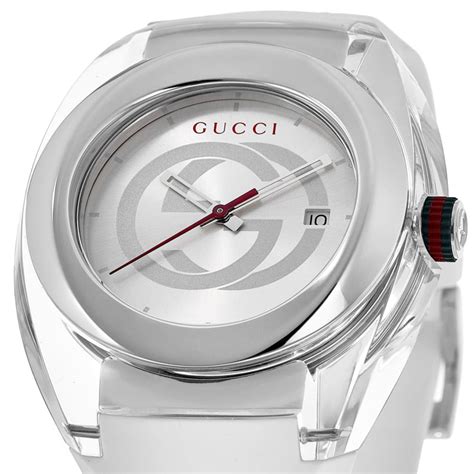 gucci sync xxl white|Gucci synth quartz watch.